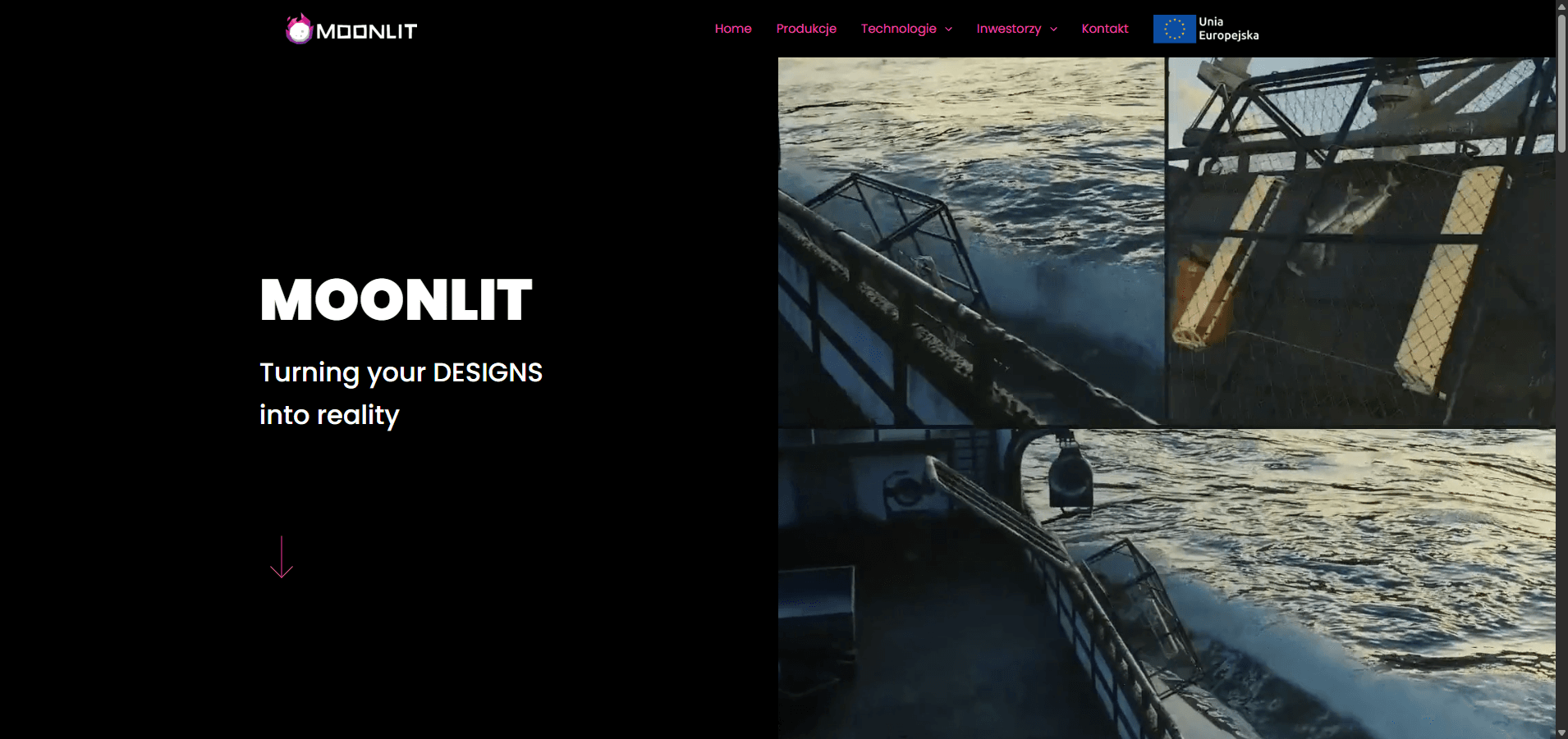 Moonlit Games — strona internetowa studia gier — Marketing